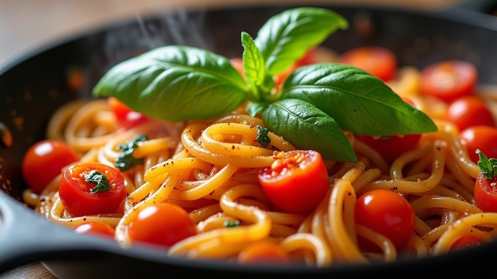 add basil and season