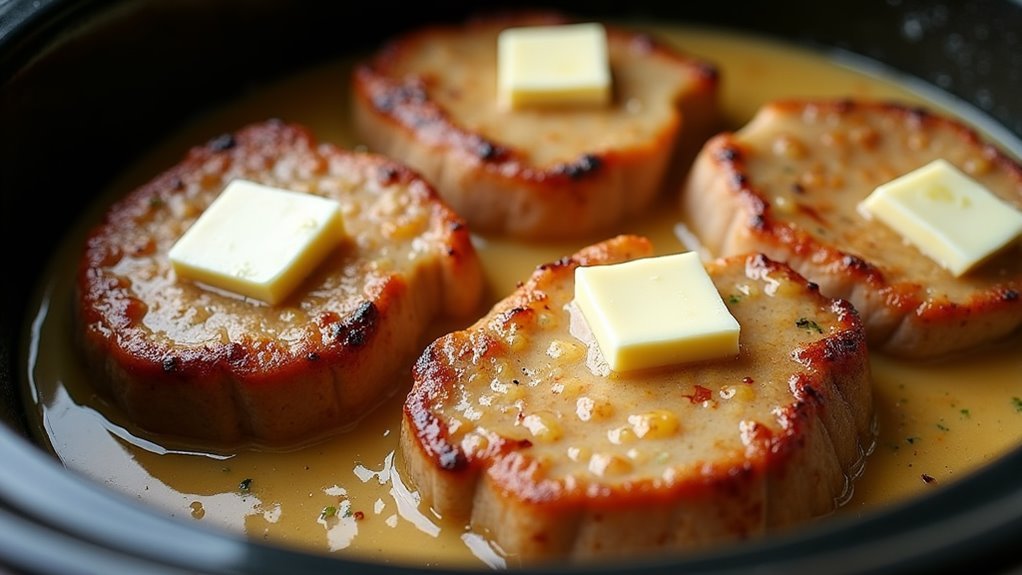 add butter on chops