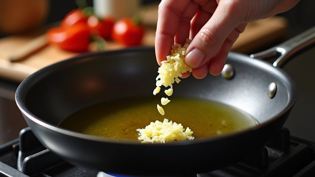 add garlic by mincing