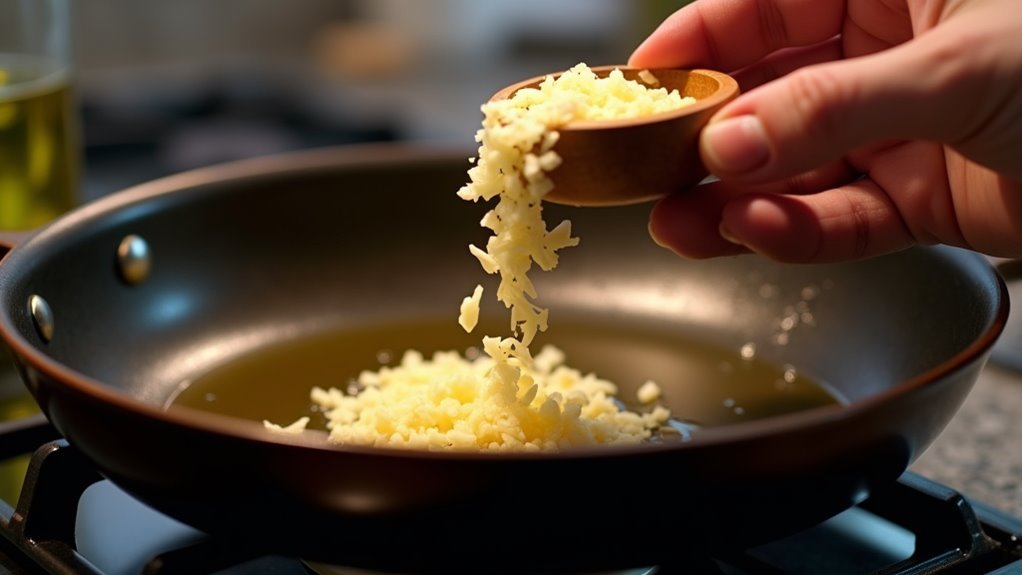 add garlic to skillet