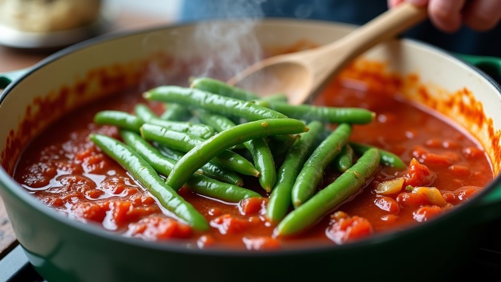 add green beans mixture