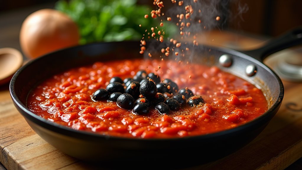 add olives simmer sauce