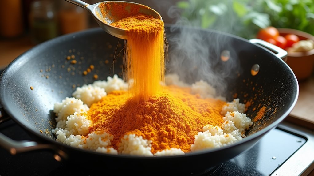 add rice and curry