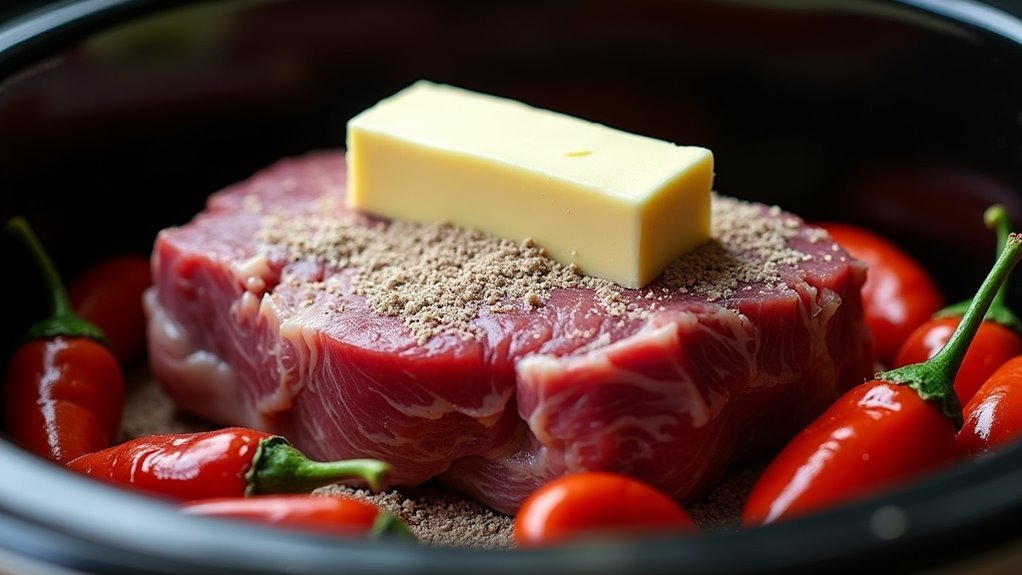 add roast to cooker