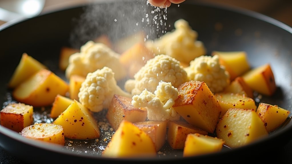 add salt to cauliflower