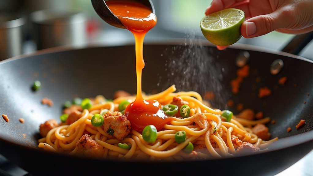 add sauce and lime