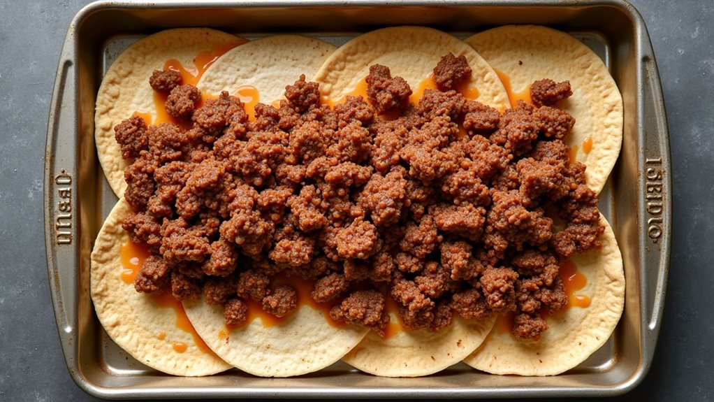 add seasoned meat layer