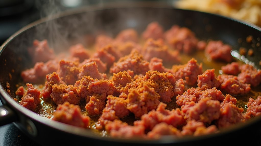 add seasoning to tacos