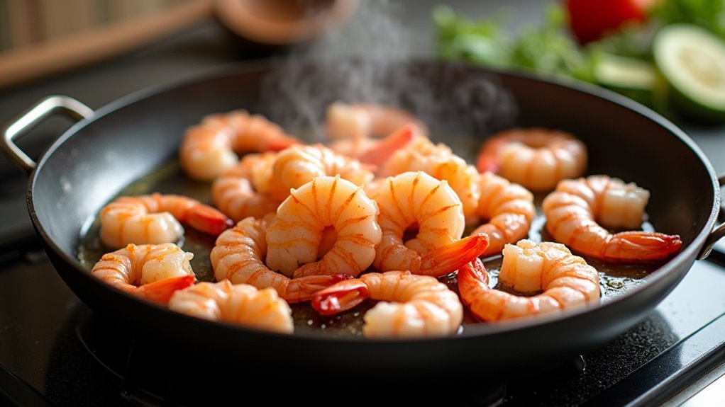 add shrimp and sauce