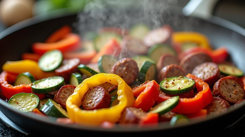 add sliced bell peppers