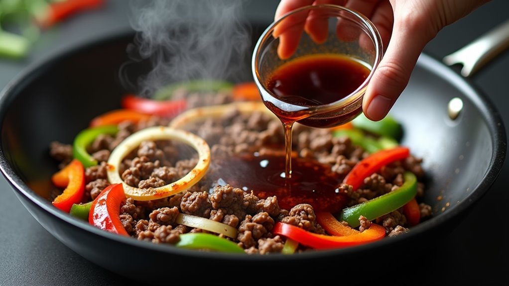 add soy sauce now