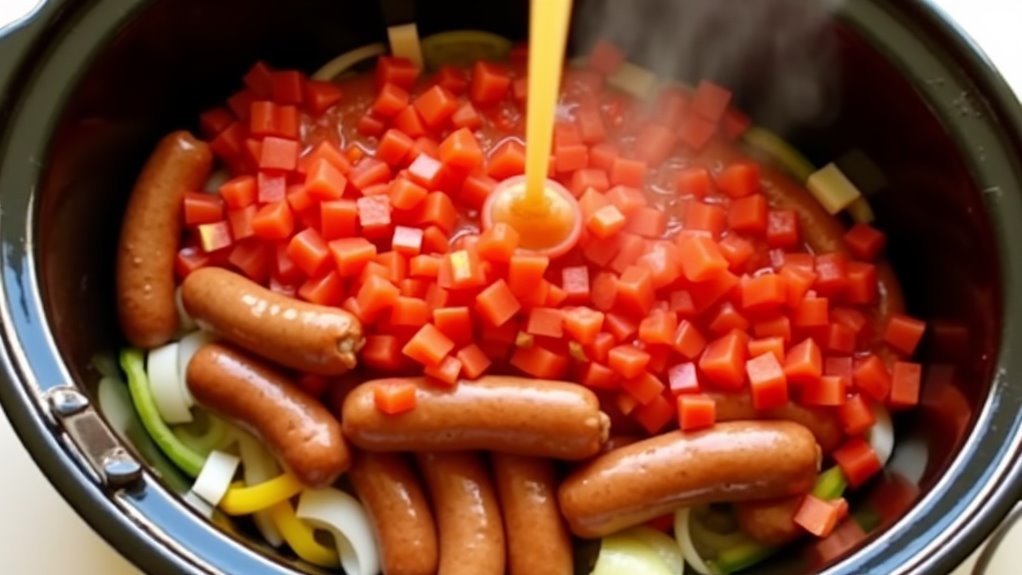add tomatoes and broth