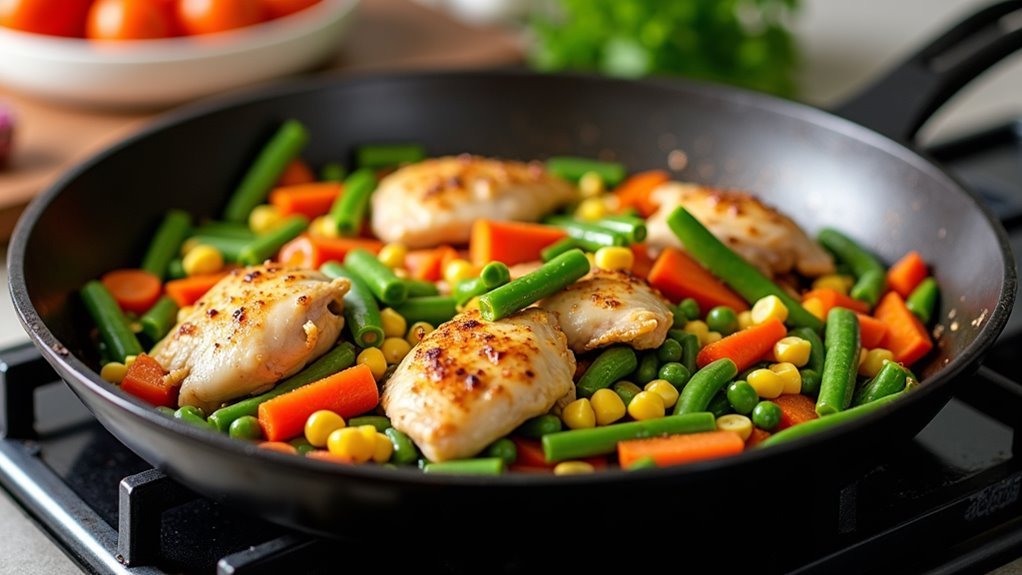 add vegetables to pan