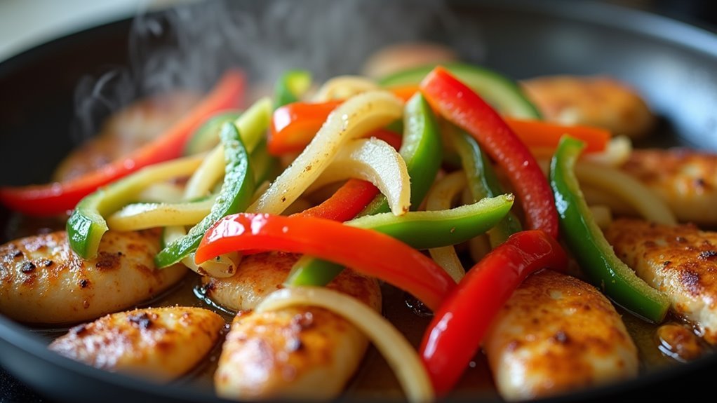 add vegetables to skillet