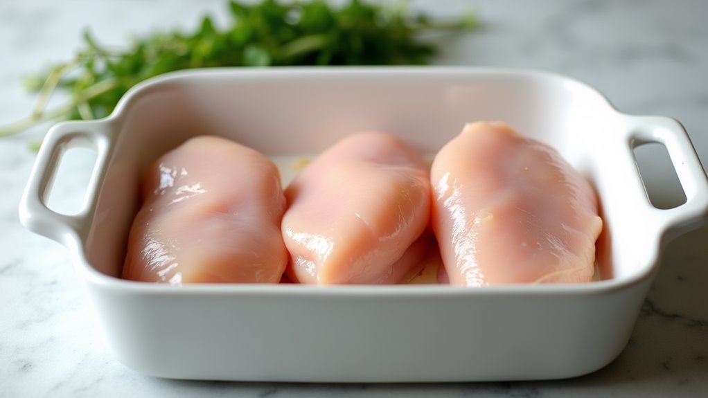 arrange chicken in dish