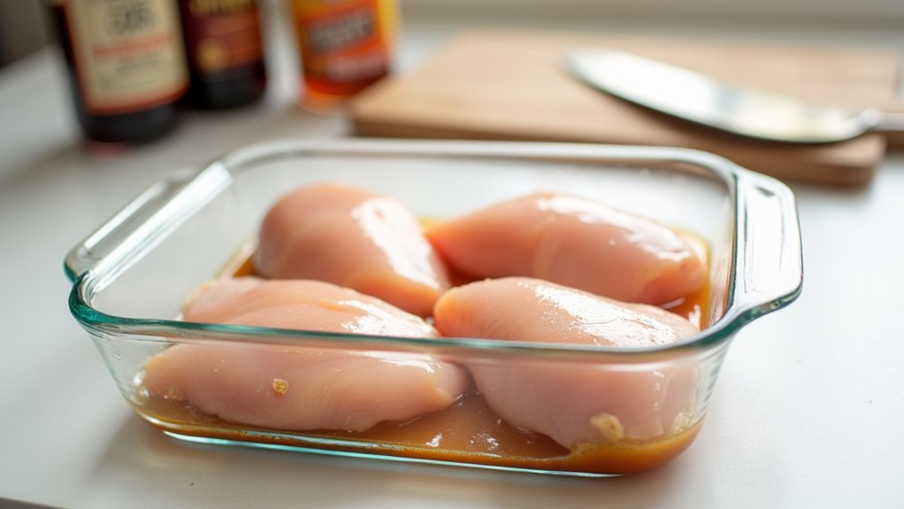 arrange chicken in dish