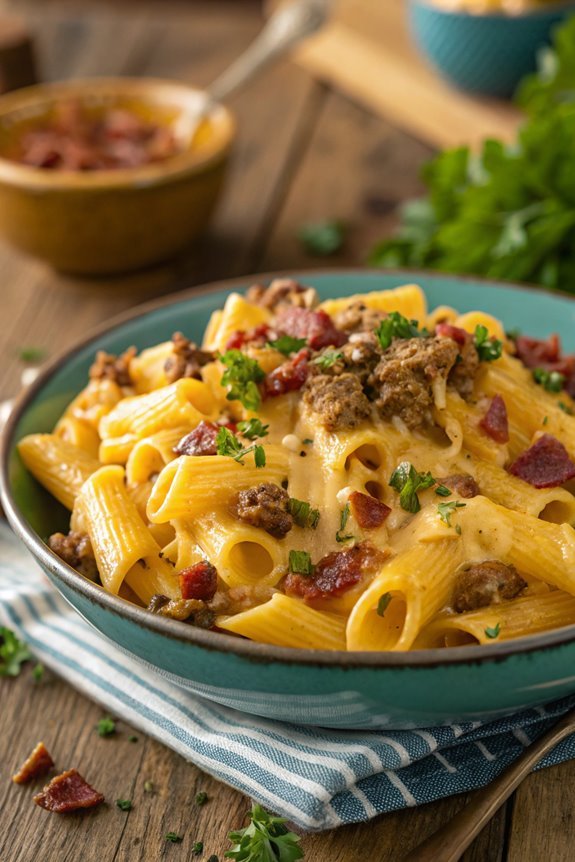 bacon cheeseburger pasta recipe