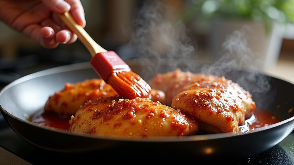 baste chicken with sauce