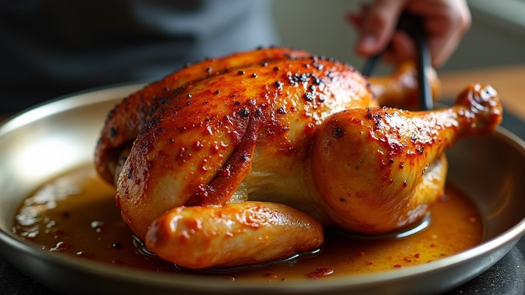 baste meat with juices