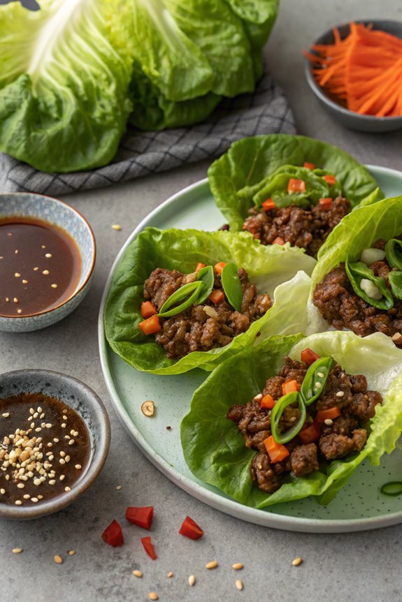 beef filled lettuce wraps