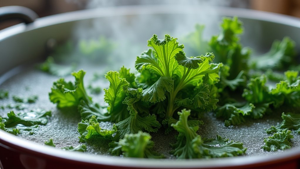 blanch kale in water