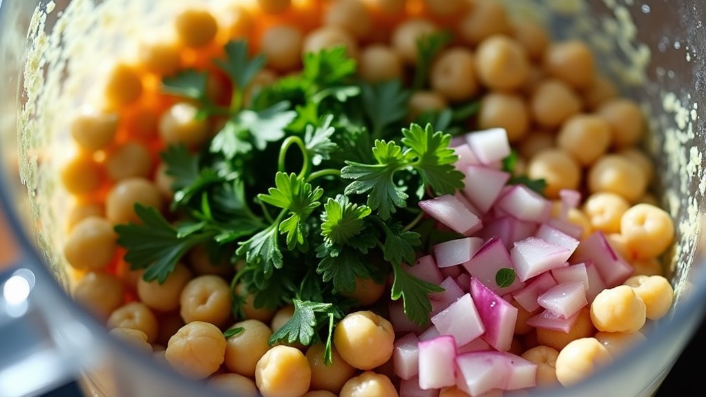 blend ingredients with parsley