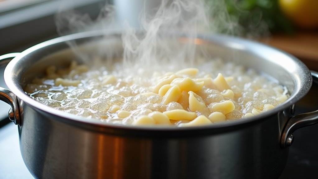 boil salted water carefully