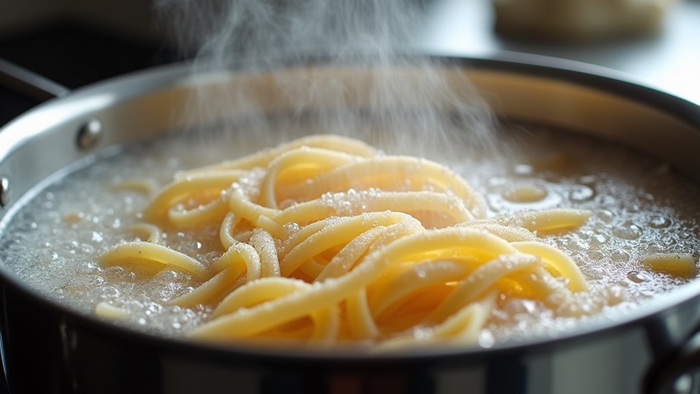 boil salted water first