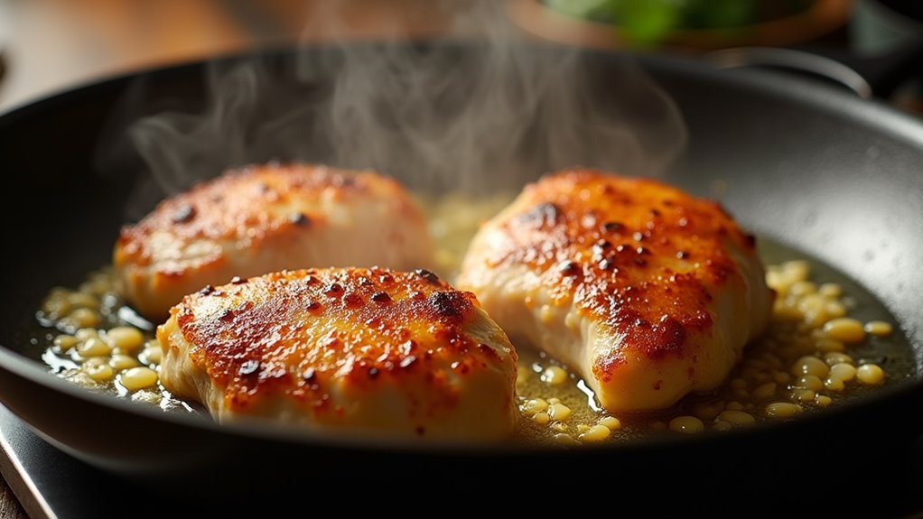 brown chicken until golden