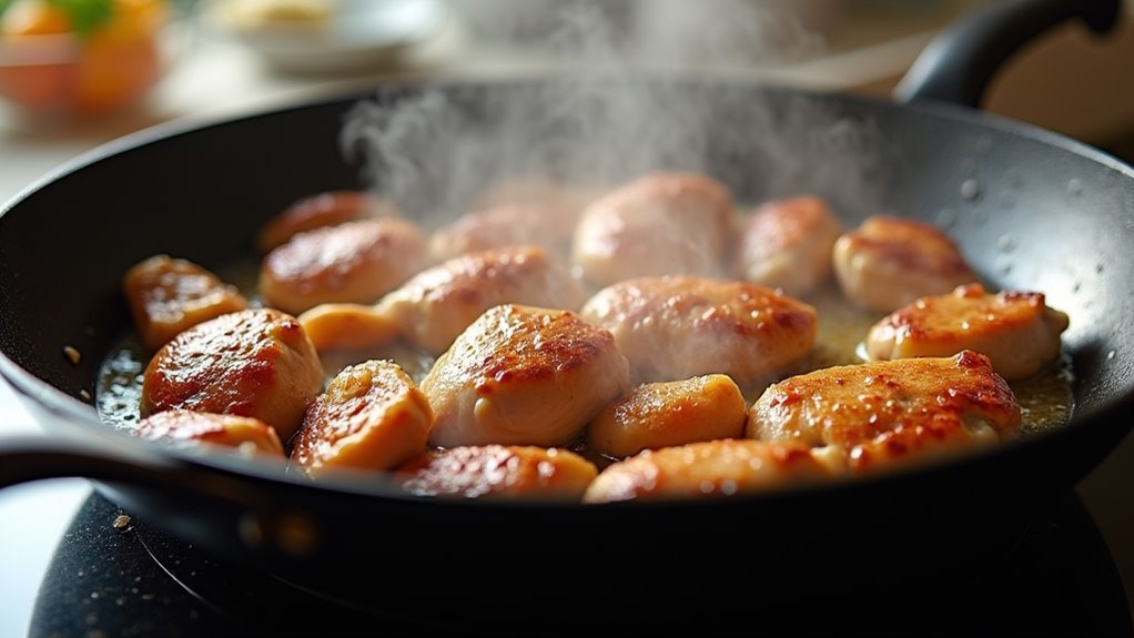 brown the chicken pieces