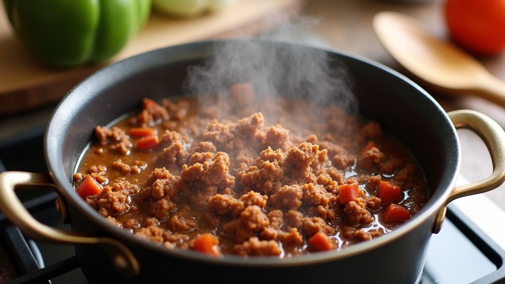 brown the lean beef