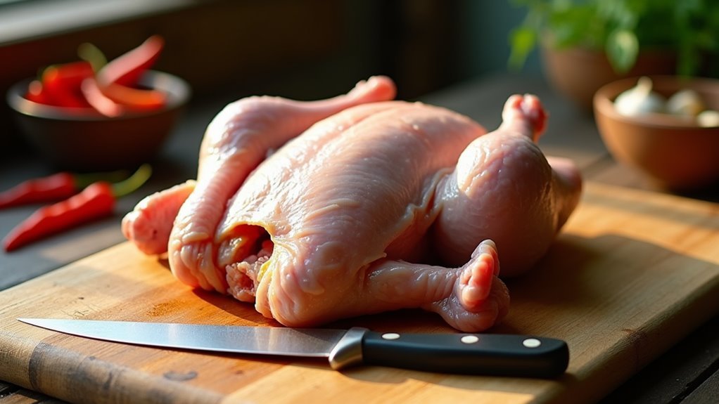 butterfly the whole chicken