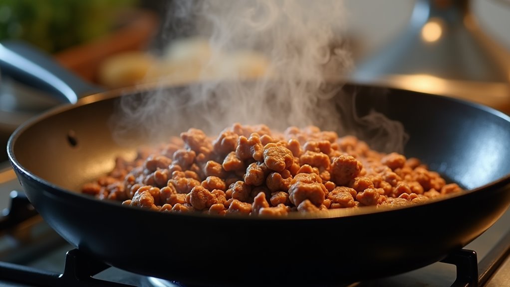 caramelize the beef mixture