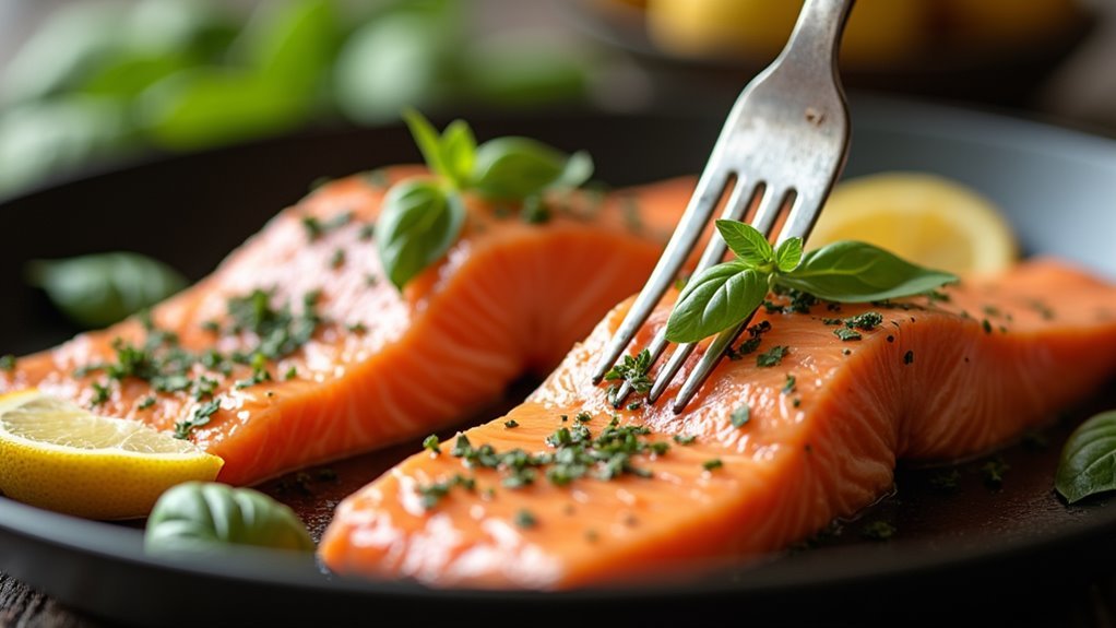 check salmon for doneness