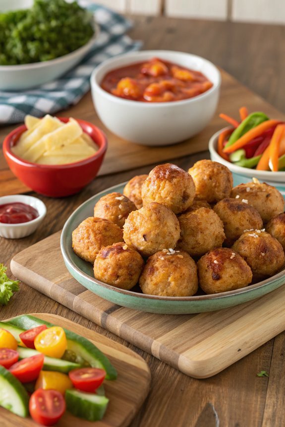 cheesy chicken meatballs recipe
