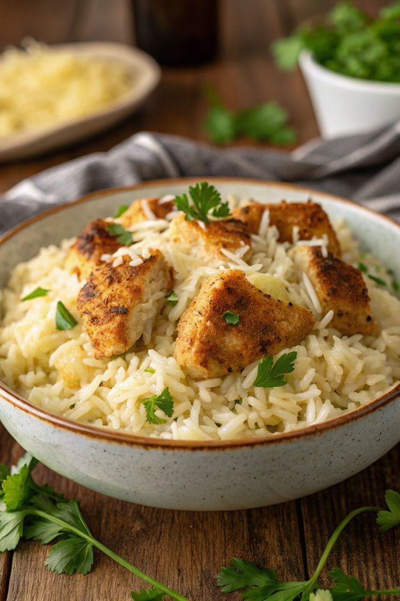 cheesy parmesan chicken dish