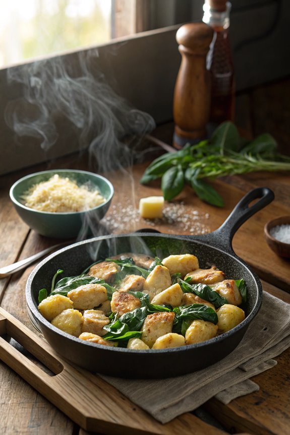 chicken and gnocchi skillet