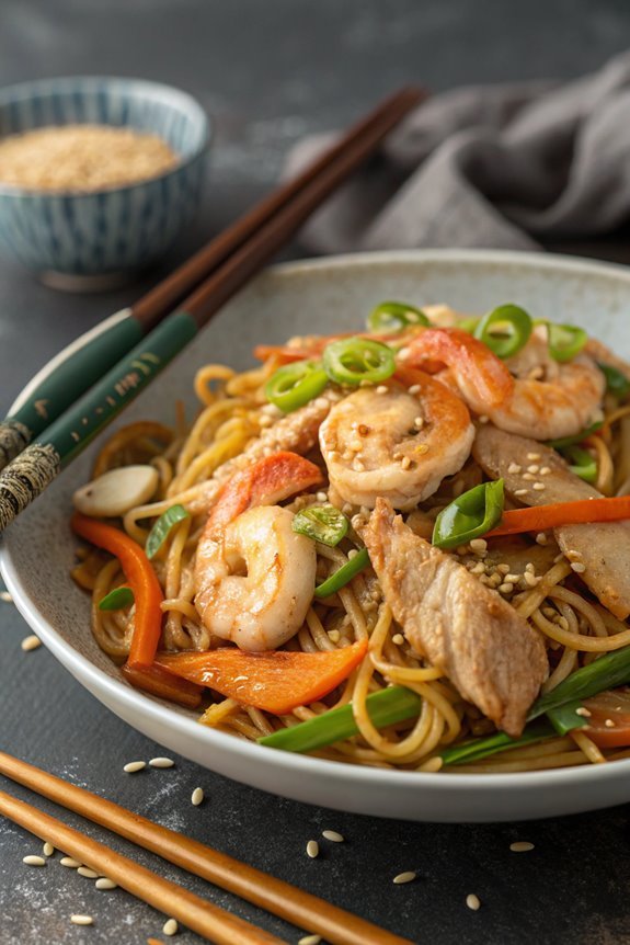 chicken and shrimp stir fry