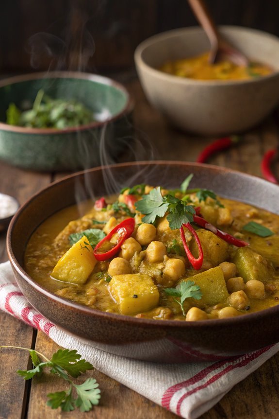 chickpeas and spiced potatoes