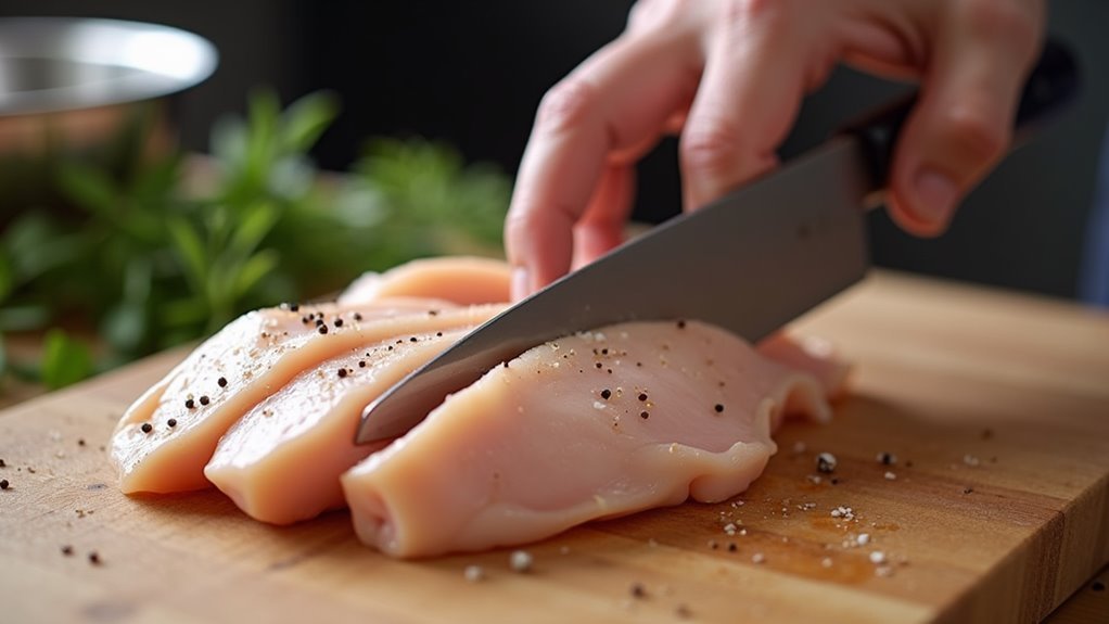 chop chicken into pieces