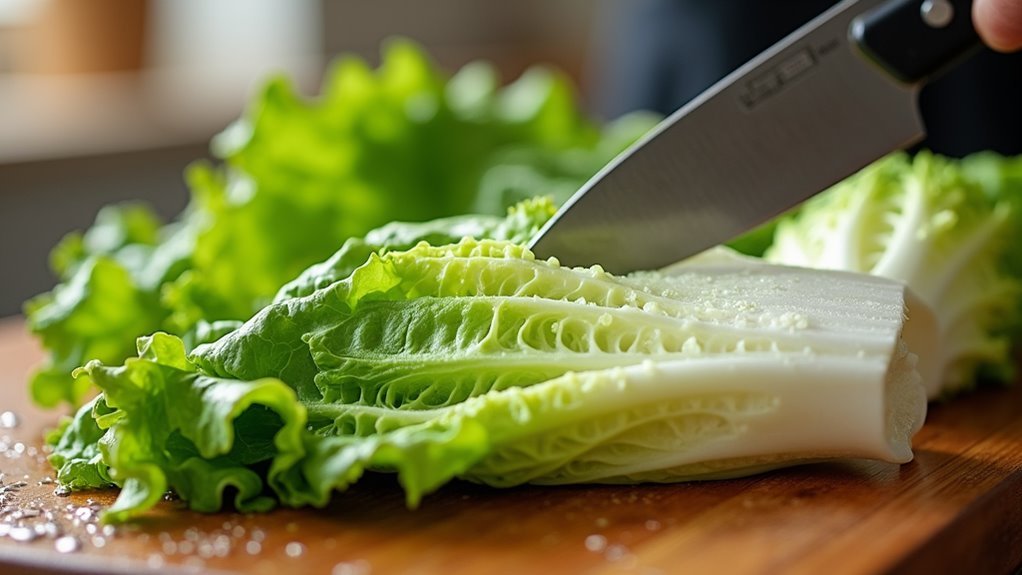 chop romaine into pieces