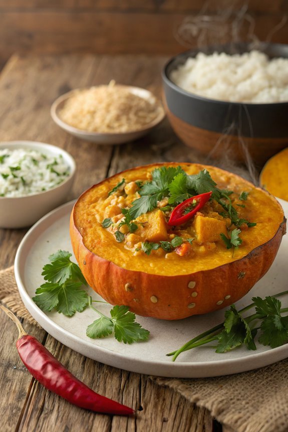 coconut squash lentil curry