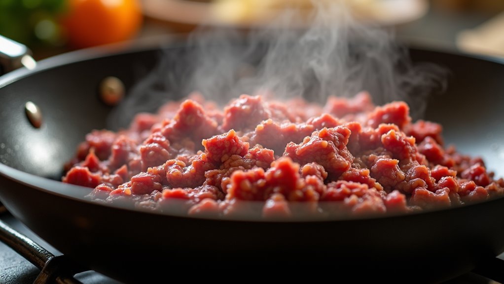 combine beef and marinara