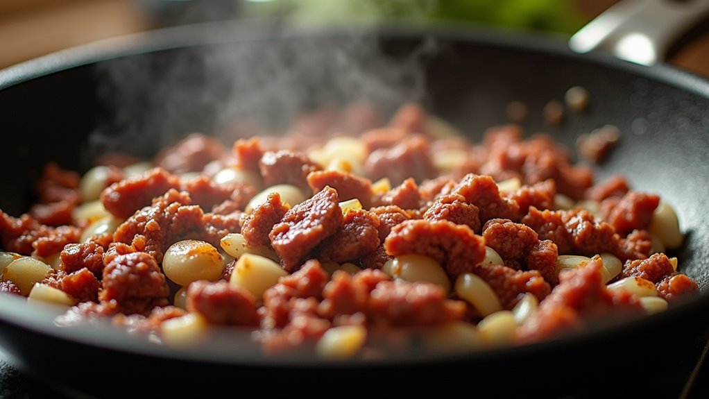 combine beef and soup