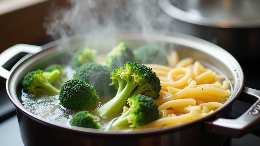 combine broccoli with pasta