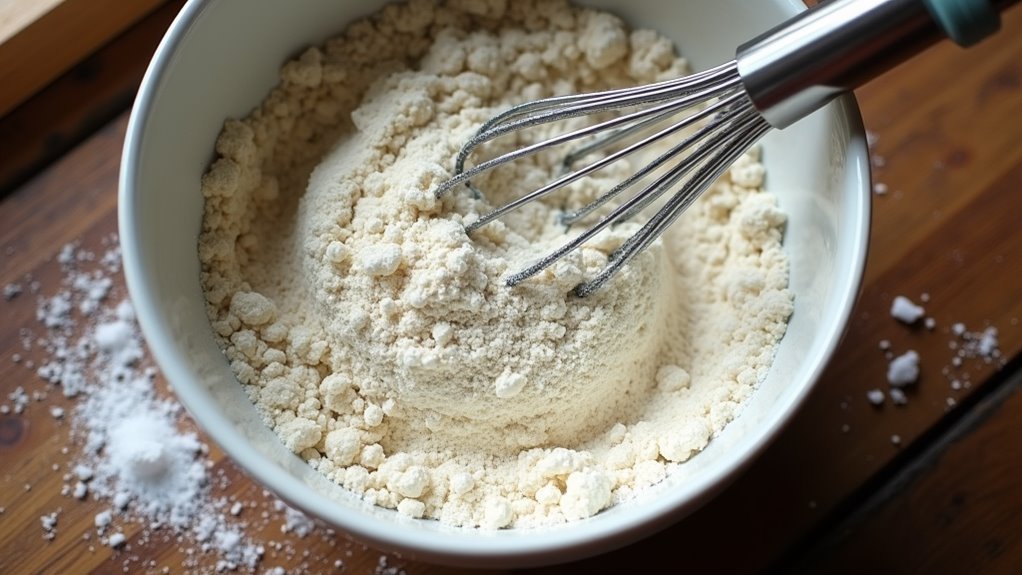 combine dry ingredients thoroughly