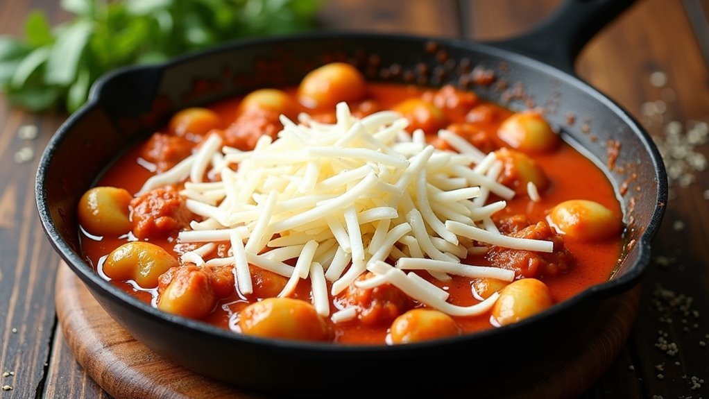 combine ingredients with sauce