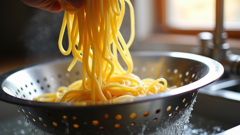 combine noodles and sauce