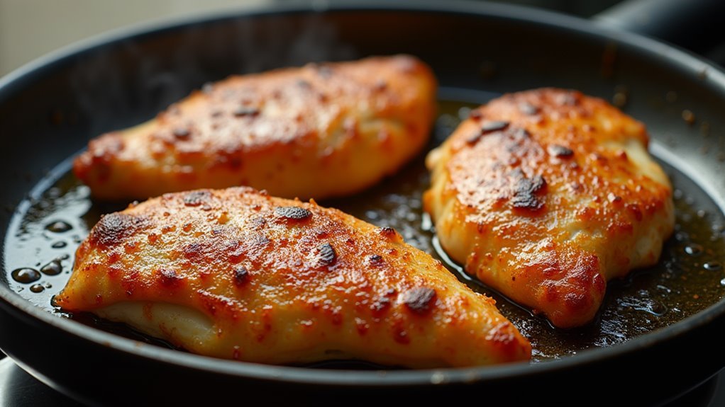 cook chicken until golden