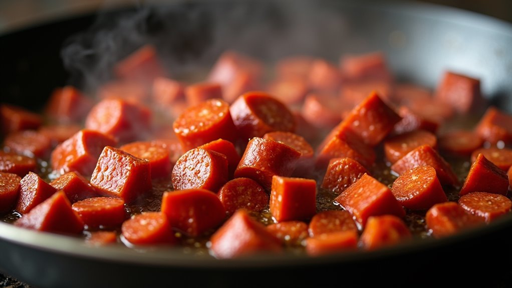 cook chorizo until oily